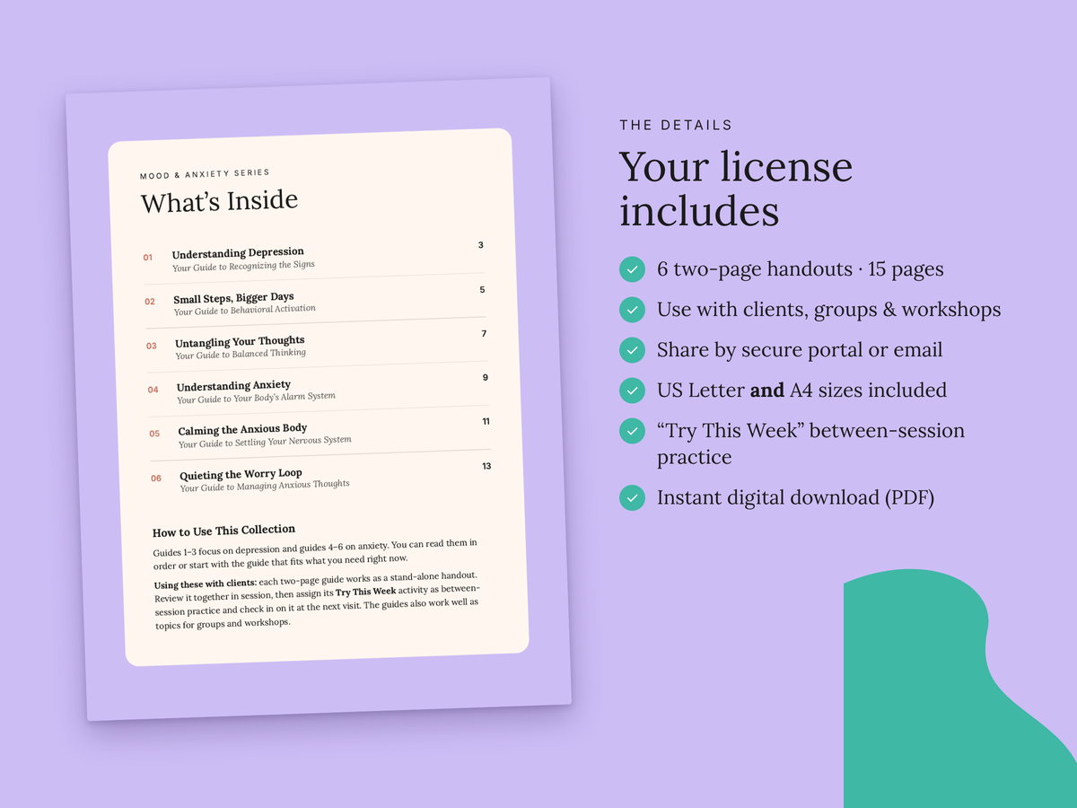 Mood & anxiety clinician license details and what’s included